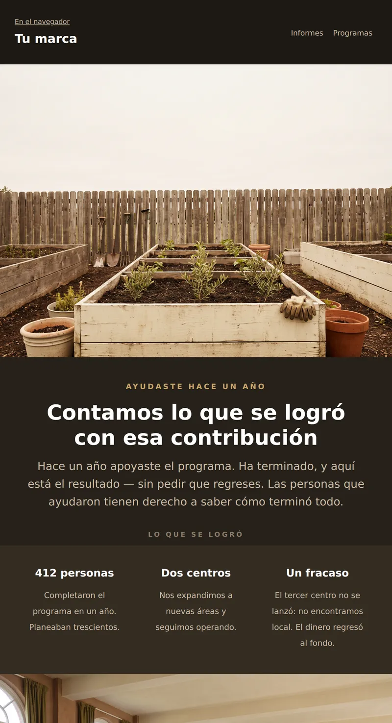 Reactivación: un año sin participación (sin fines de lucro)