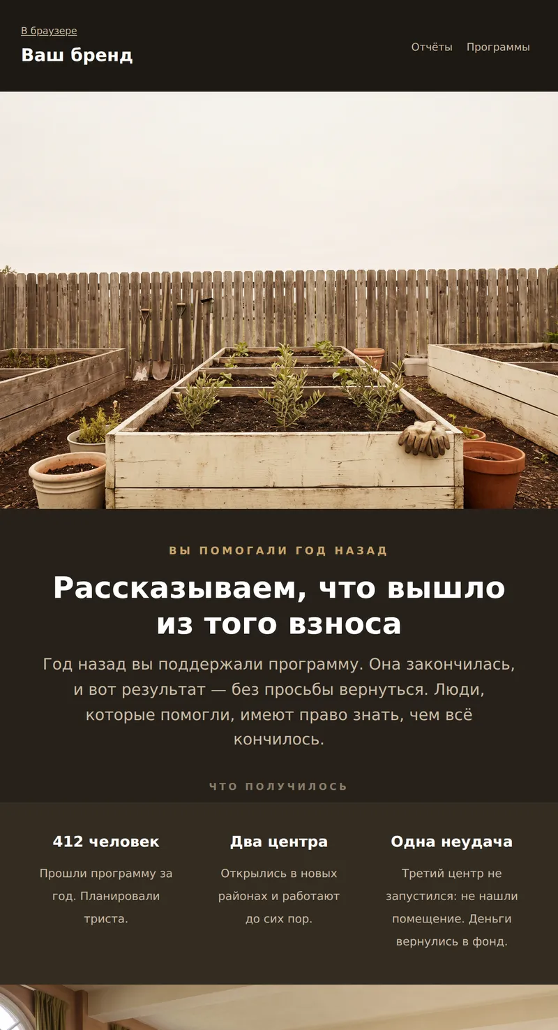 Реактивация: год без участия (некоммерческие)