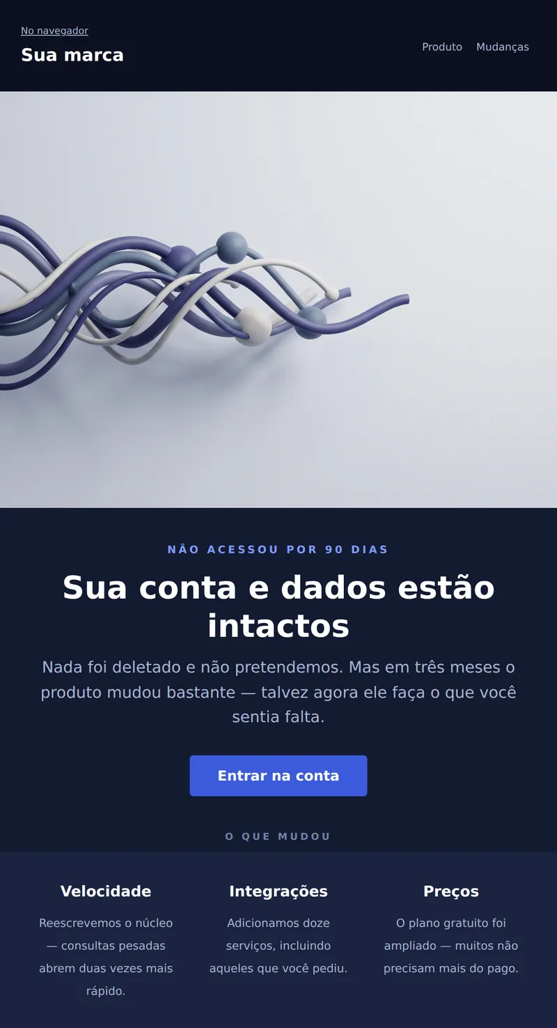 Reativação: volte para o produto (SaaS)