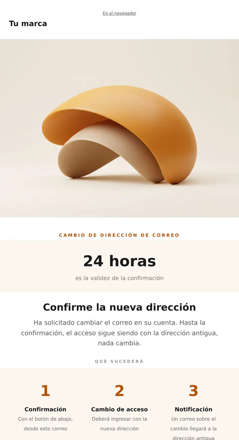Confirmación de cambio de email (seguridad)
