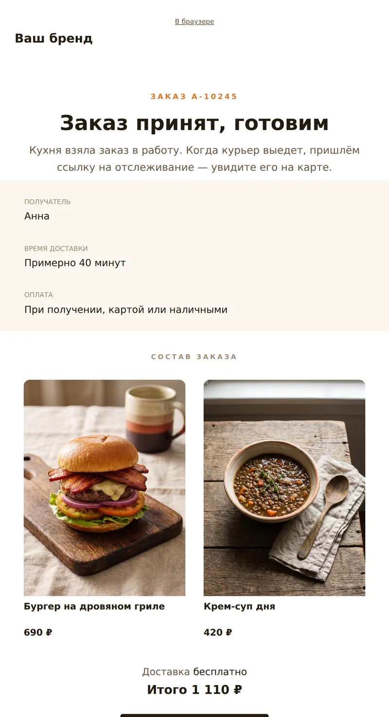 Заказ принят: готовим и везём (доставка еды)