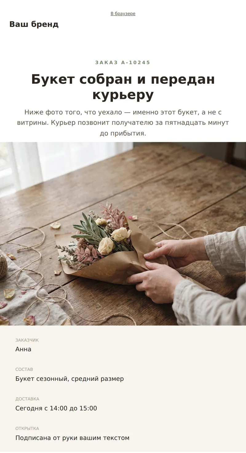 Букет доставлен (подарки и цветы)
