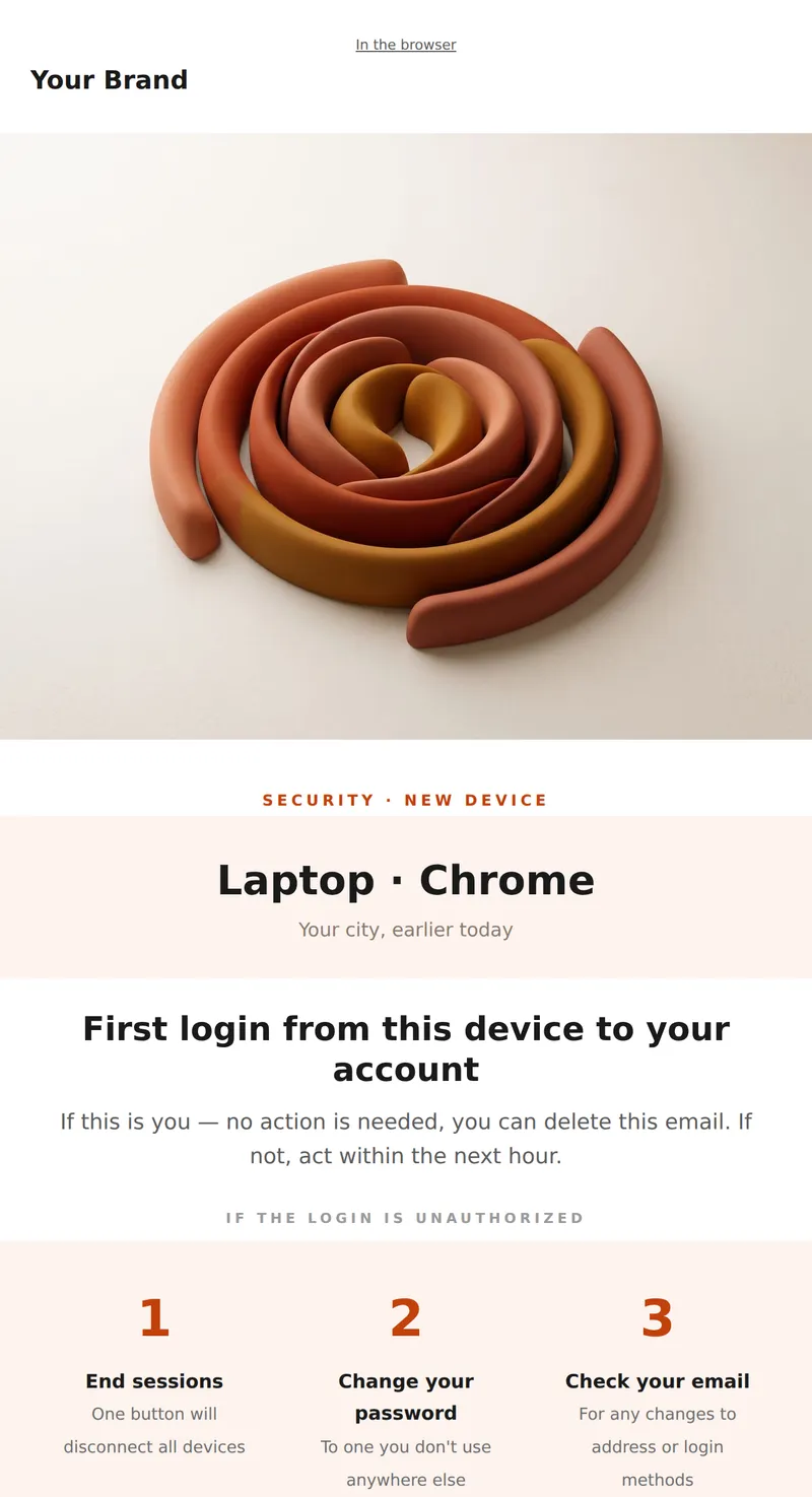 Login from a new device (security)