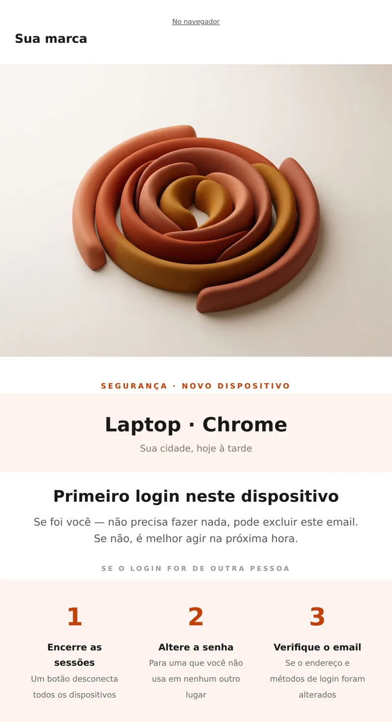 Login de um novo dispositivo (segurança)