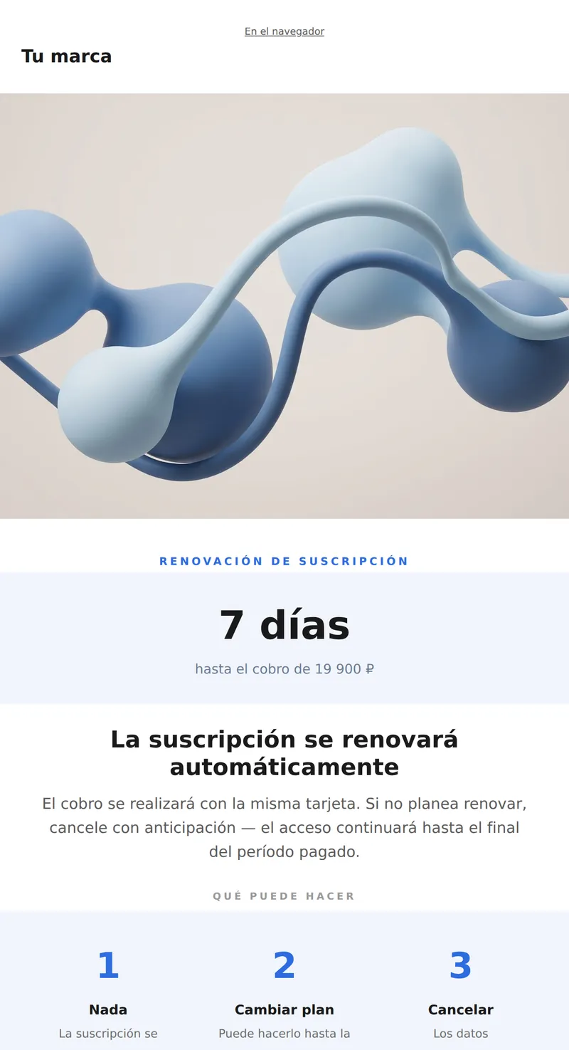 Su suscripción pronto expirará (renovación)