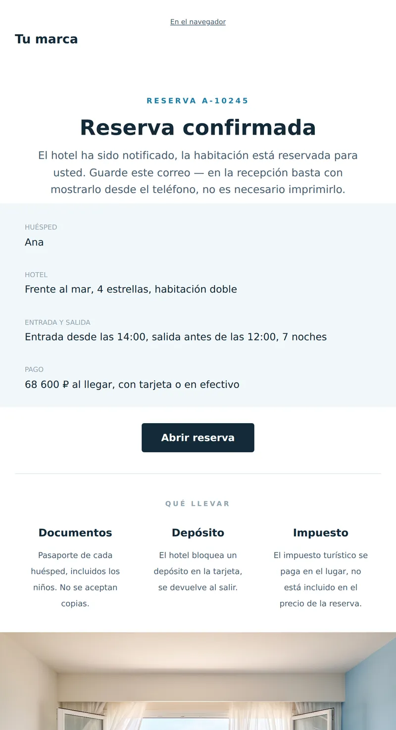 Confirmación de reserva (turismo)