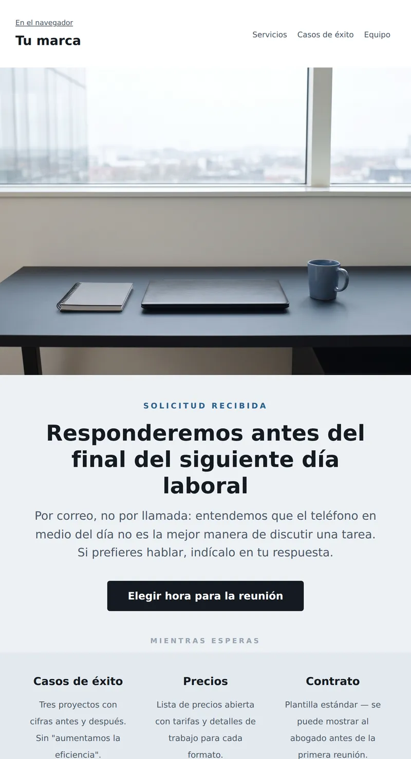 Bienvenido: nuevo contacto (B2B)