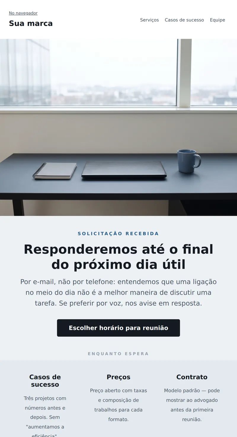 Bem-vindo: novo contato (B2B)