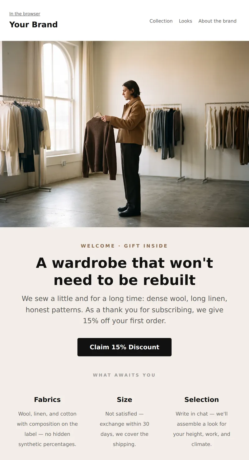 Welcome: Gift for New Subscriber (Fashion)
