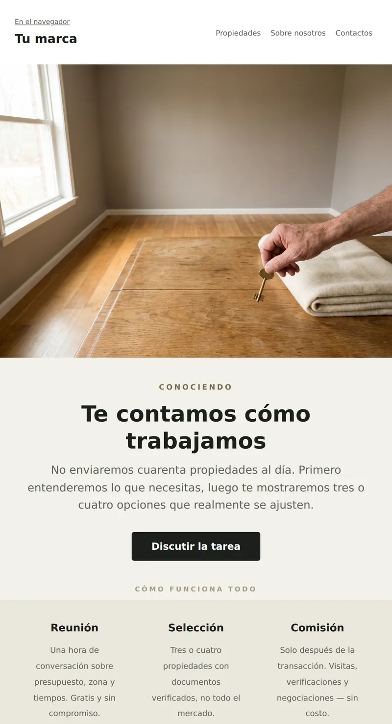 Bienvenido: Conociendo la agencia (bienes raíces)