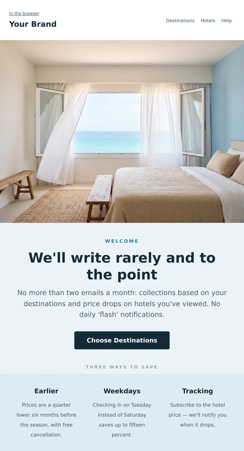Welcome: Subscription to Collections (Tourism)